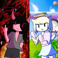 2019 angel demon girl // 500x500 // 251KB