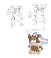gijinka pokemon sqwglegirl trans_flag zigzagoon // 730x838 // 32KB